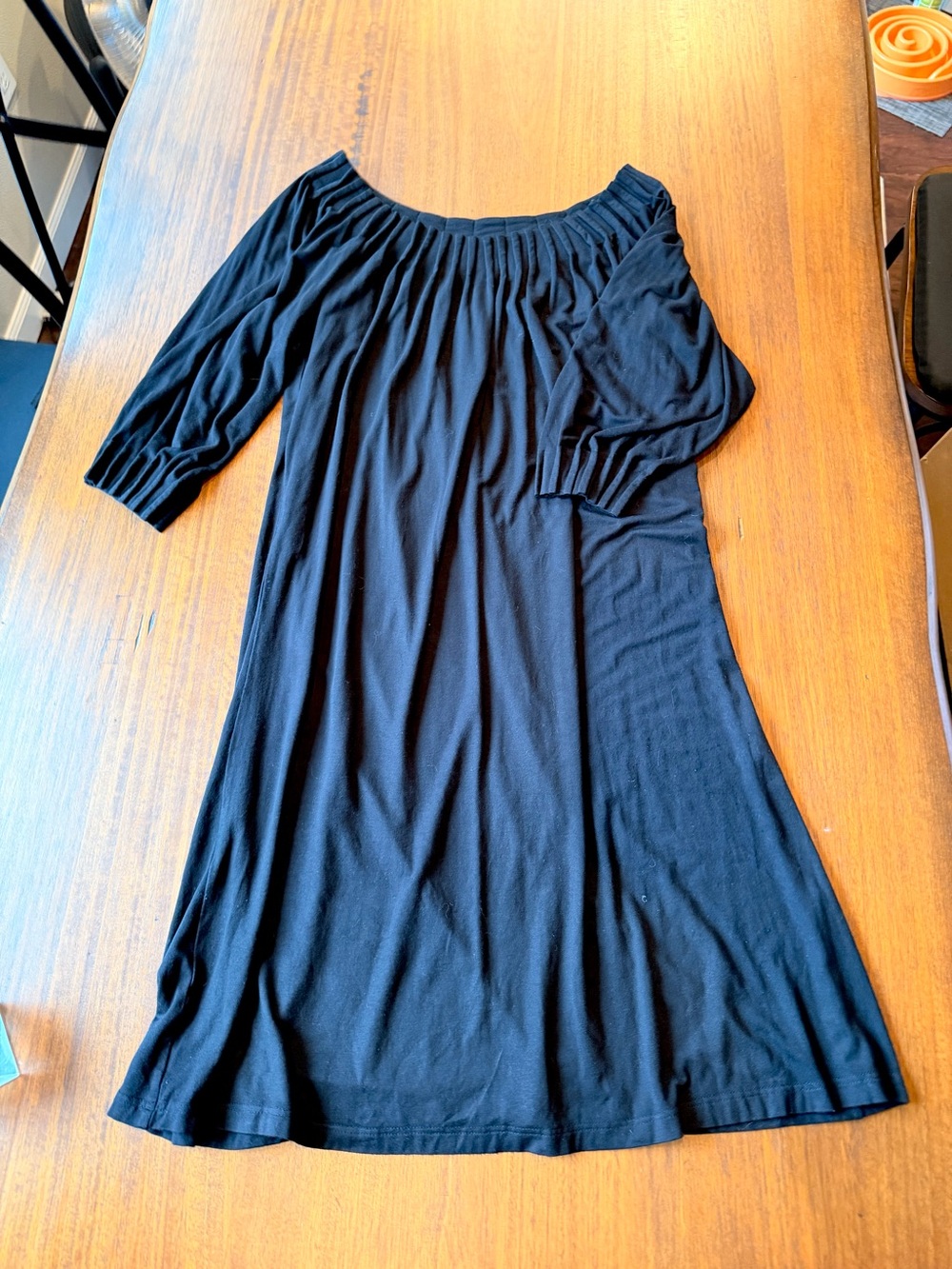 Lynn Ritchie Black Off-Shoulder Women’s Dress